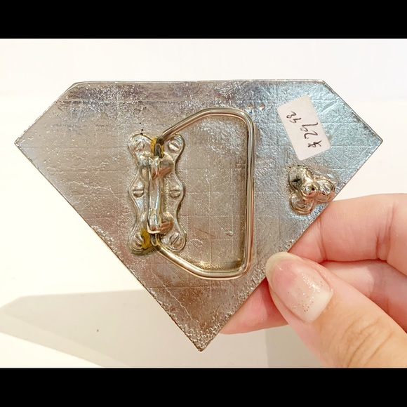 Superman DC Comics Metal Belt Buckle White Black - Picture 4 of 7